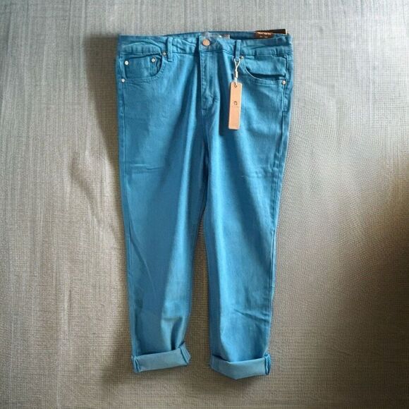 Tractr Mona Robin Egg Blue Stretch Soft Jeans Juniors Women’s Size 12 - Picture 2 of 6